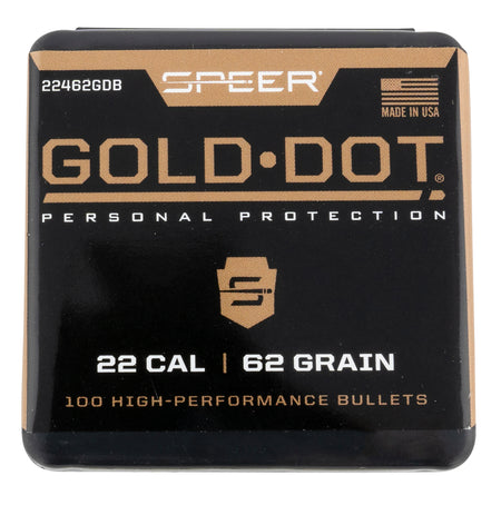Speer 22462GDB Gold Dot 224Cal 62gr Soft Point 100 Per Box/20 Case