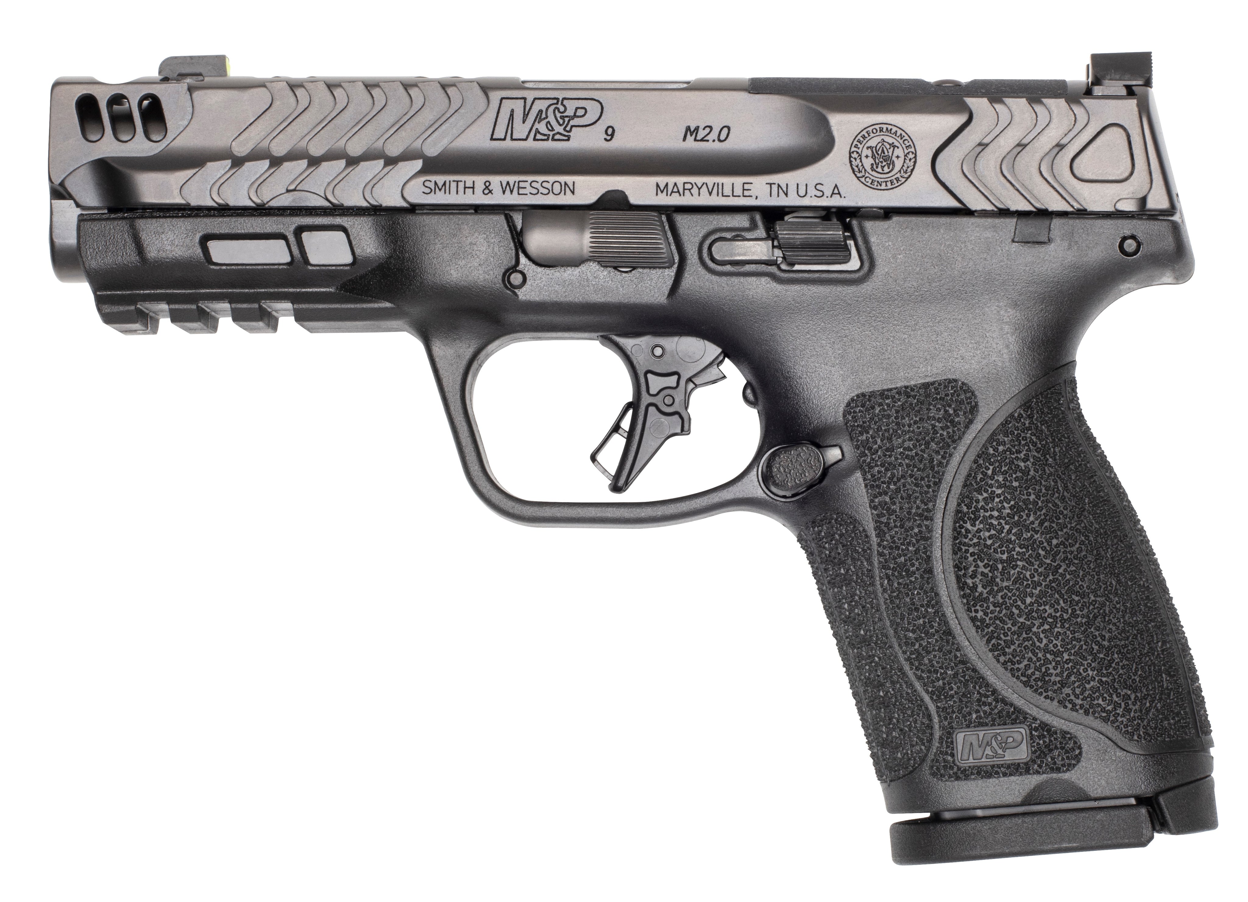 Smith & Wesson 13989 M&P9 2.0 Compact Frame 9mm 15+1 4.22" Stainless Armornite Gray Stainless Steel Slide Black Textured Grip