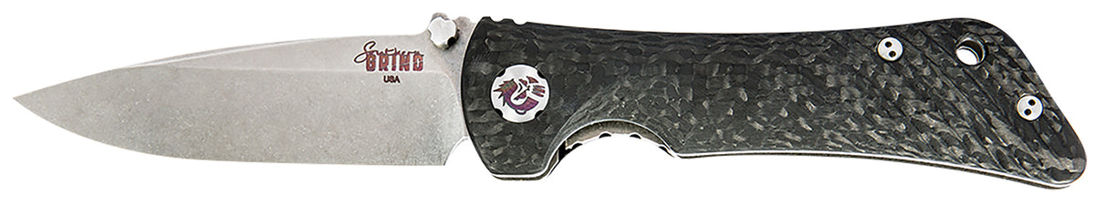 Southern Grind SG06030008 Spider Monkey 3.25" Folding Drop Point Plain Satin S35VN SS Blade, 4.19" Black Textured Carbon Fiber Handle, Includes Pocket Clip