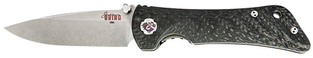 Southern Grind SG06030008 Spider Monkey 3.25" Folding Drop Point Plain Satin S35VN SS Blade, 4.19" Black Textured Carbon Fiber Handle, Includes Pocket Clip