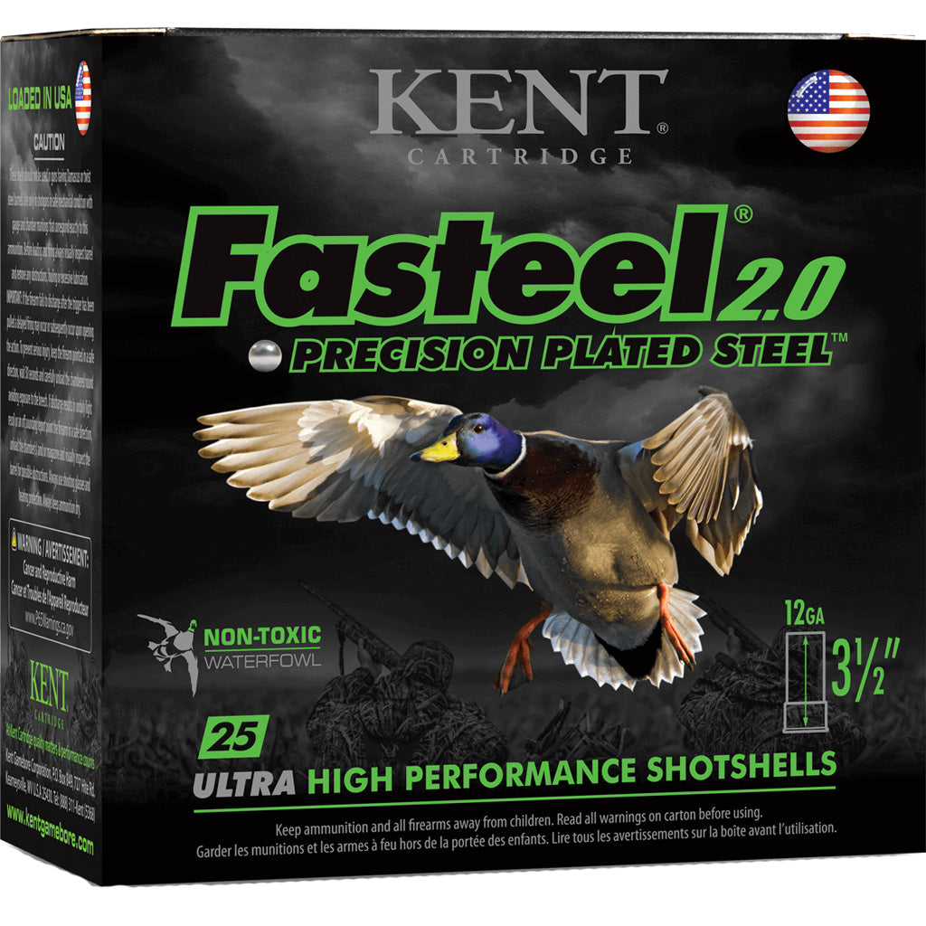 Kent Cartridge K1235FS403 Fasteel 2.0 Waterfowl 12 Gauge 3-1/2 1-3/8oz #3 1550 fps