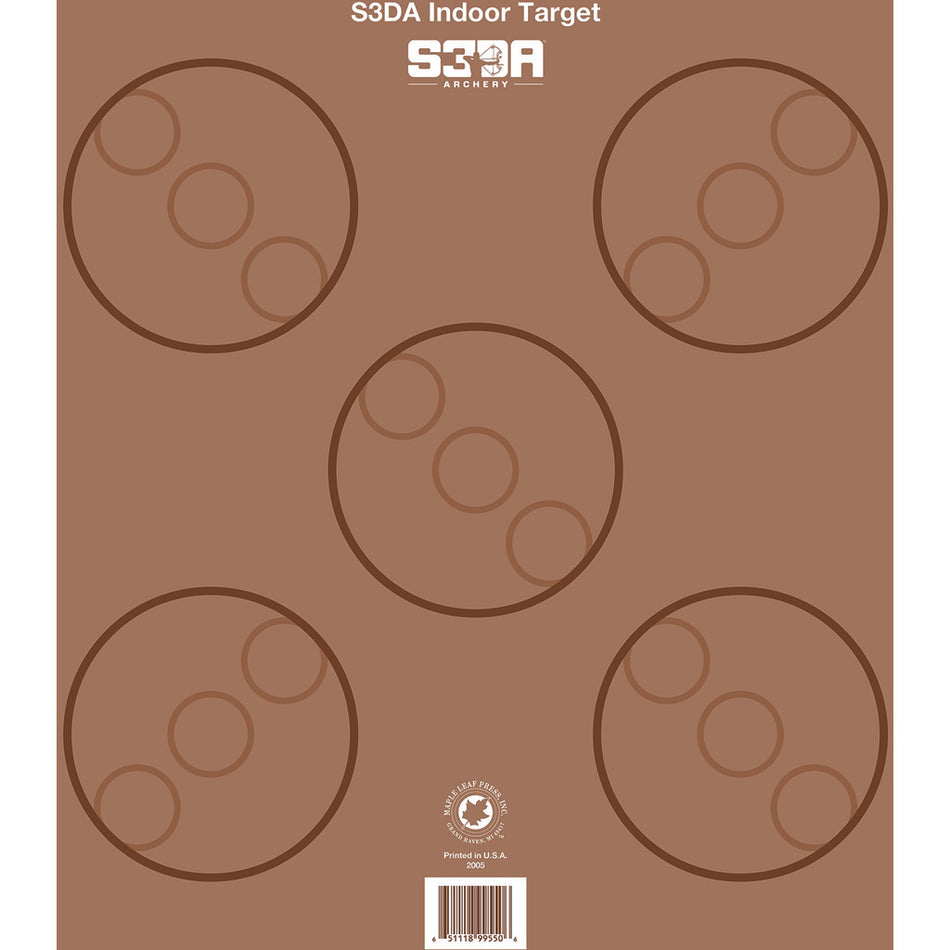 Maple Leaf S3DA 3D Target Face Brown ASA 25 pk.