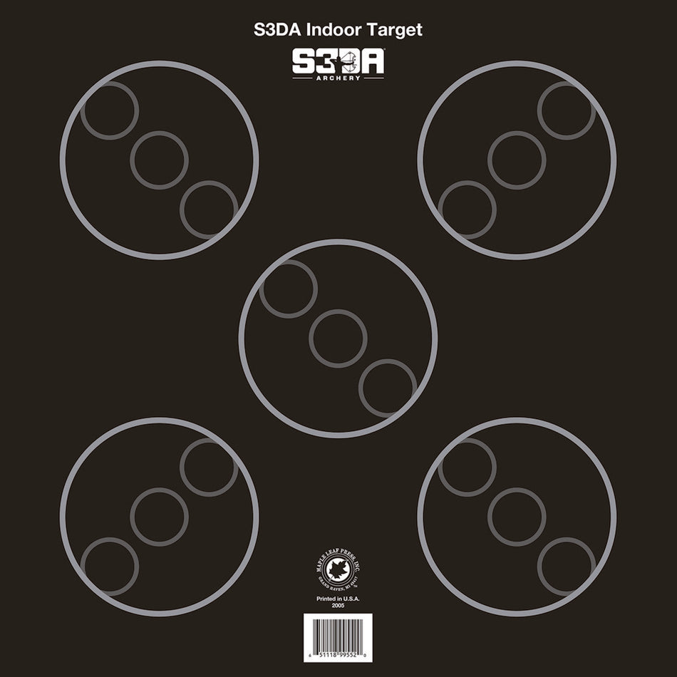 Maple Leaf S3DA 3D Target Face Black ASA 25 pk.