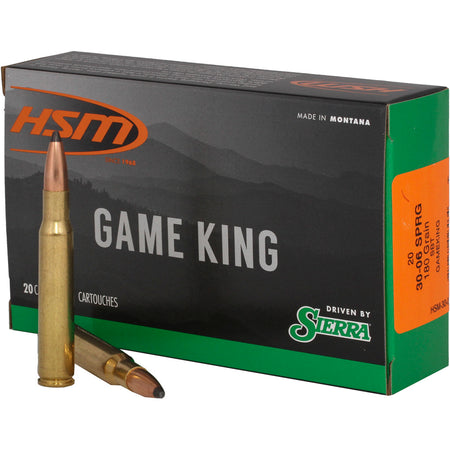 HSM .30-06 Springfield GameKing 180gr Spitzer BT Ammo