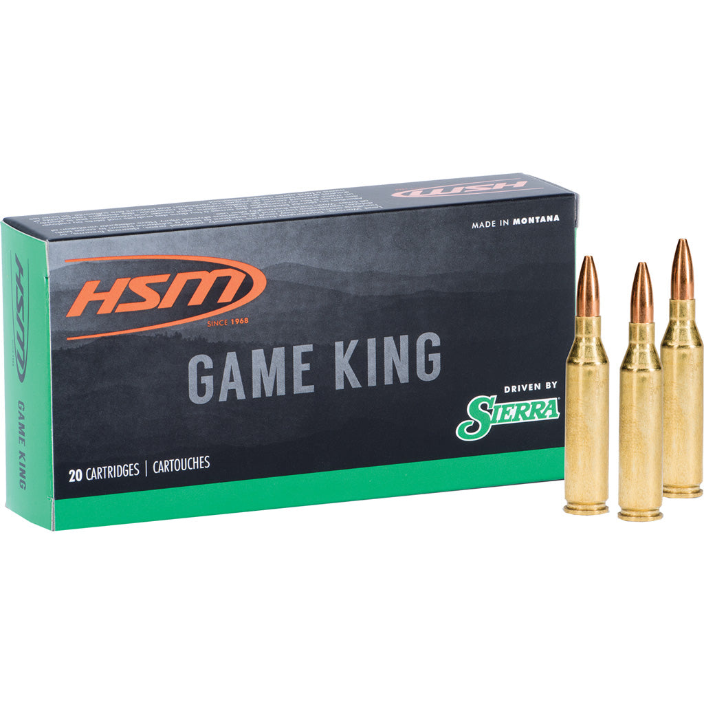 HSM .338 Lapua Magnum Sierra GameKing 215gr JSP Ammo