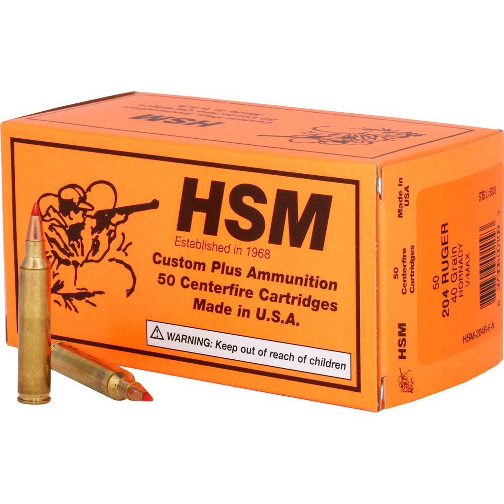HSM .204 Ruger Varmint 40gr PolyTip Ammo