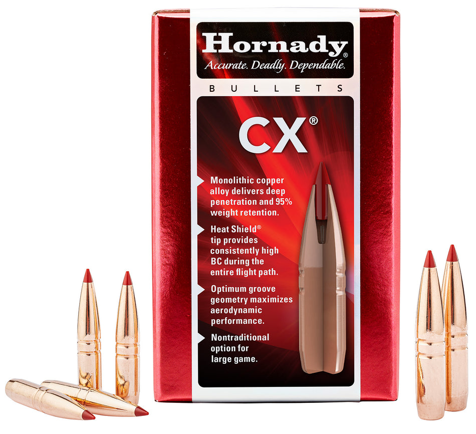 Hornady 304704 CX 30 Cal 165 gr Copper Solid 50 Per Box/ 25 Case