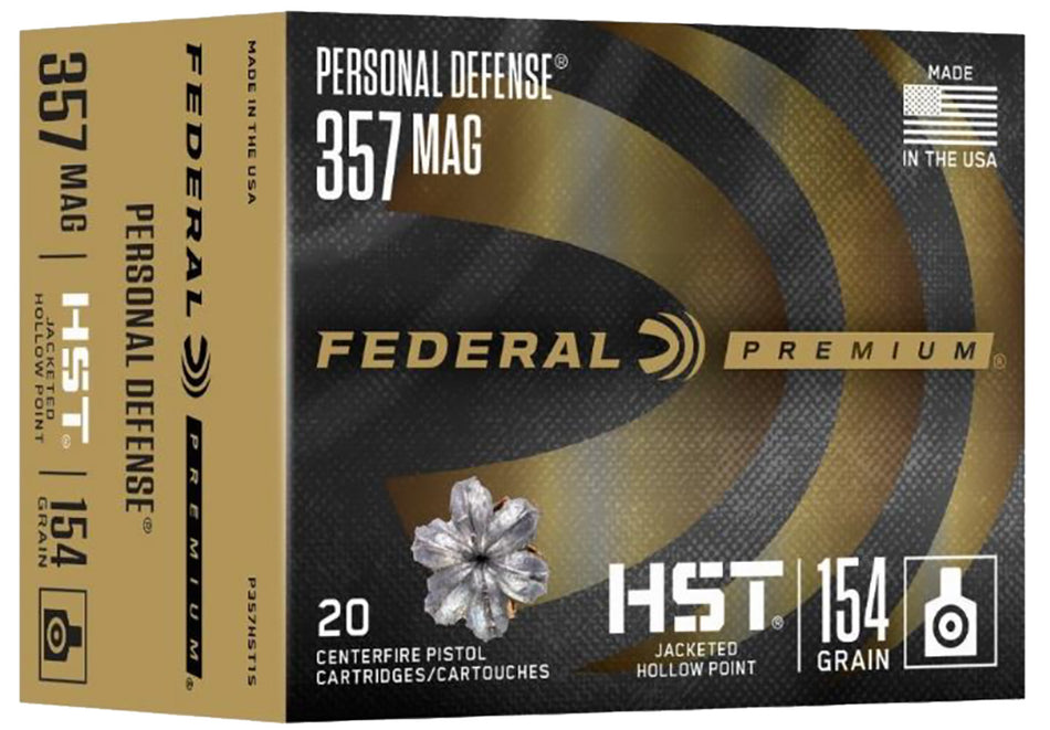 Federal .357 Magnum Personal Defense 154gr HST JHP Ammo