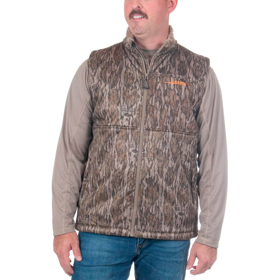 Habit Men's Early Dawn Sherpa Shell Vest L-Mossy Oak New Bottomland