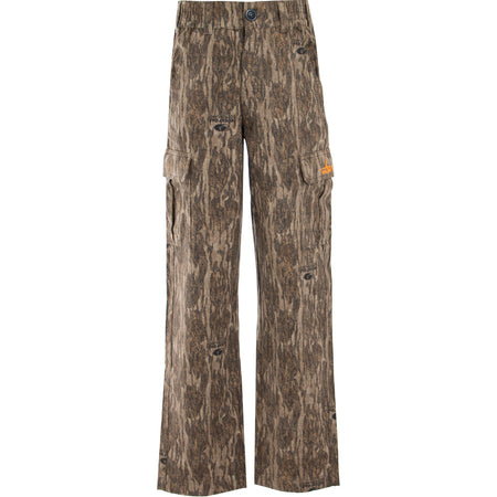 Habit Youth Bear Cave 6 Pocket Camo Pant YXL-Mossy Oak New Bottomland