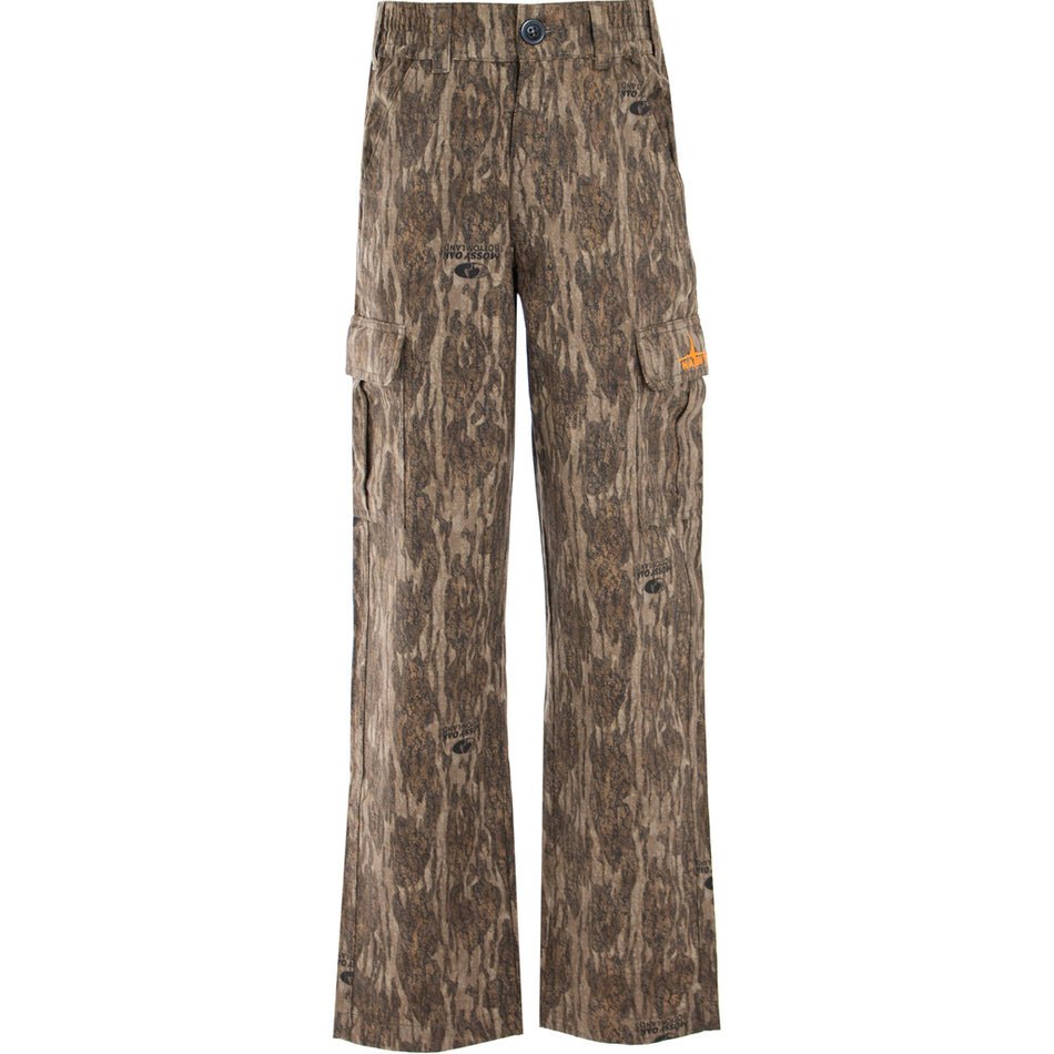 Habit Youth Bear Cave 6 Pocket Camo Pant YXL-Mossy Oak New Bottomland