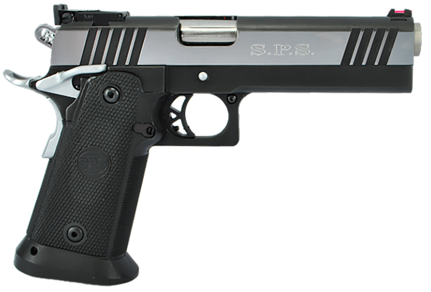 TriStar 85674 SPS Pantera 1911 9mm Luger 18+1 5" Stainless Steel Barrel, Black Chrome Serrated Steel Slide, Black Steel Frame w/Beavertail, Black Polymer Grip, Right Hand