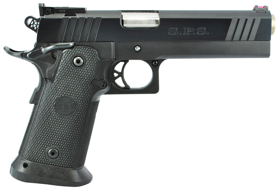 TriStar 85675 SPS Pantera 1911 Full Size Frame 9mm Luger 18+1 5" Stainless Steel Barrel, Black Chrome Serrated Steel Slide, Black Steel Frame w/Beavertail, Black Polymer Grip, Right Hand