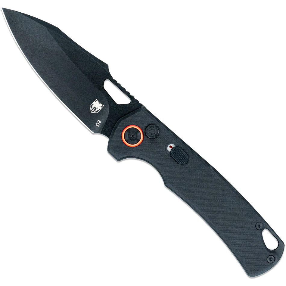 CobraTec Wolverine Push Button Auto Deploy Knife Auto Folding Blade Black