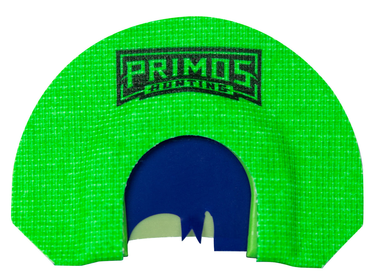 Primos PS1266 The Blair Diaphragm Call Turkey Hen Sounds Attracts Turkey Green Plastic