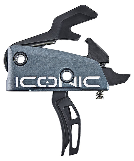Rise Armament T22GRY Iconic Two-Stage Curved Trigger with 2 lbs Draw Weight & Graphite Gray Finish for AR-15,AR-10