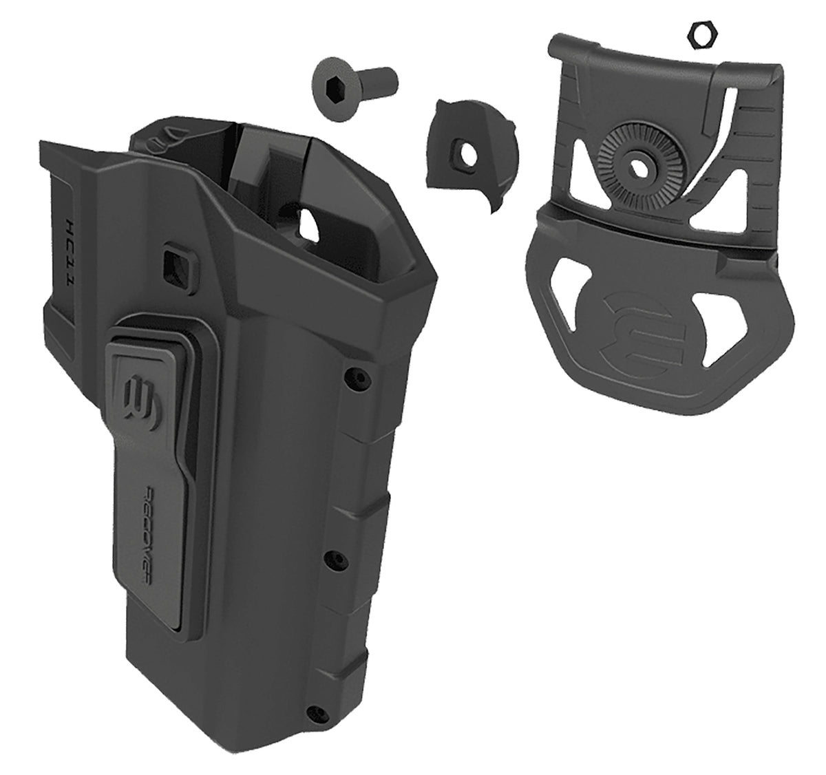 Recover Tactical HC11AR01 HC11 Holster OWB Black Polymer Belt Fits 1911 Right Hand