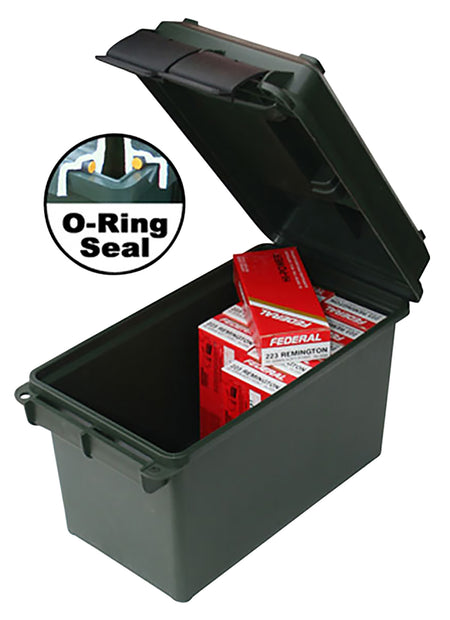 MTM Case-Gard AC50C40 Ammo Can 50Cal Rifle Black Polypropylene