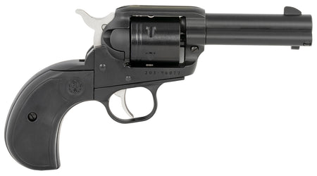 Ruger 2015 Wrangler 22 LR 6 Shot 3.75" Black Cerakote Steel Barrel, Black Cerakote Aluminum Frame, Black Cerakote Cylinder, Black Birdshead Grip, Exposed Hammer