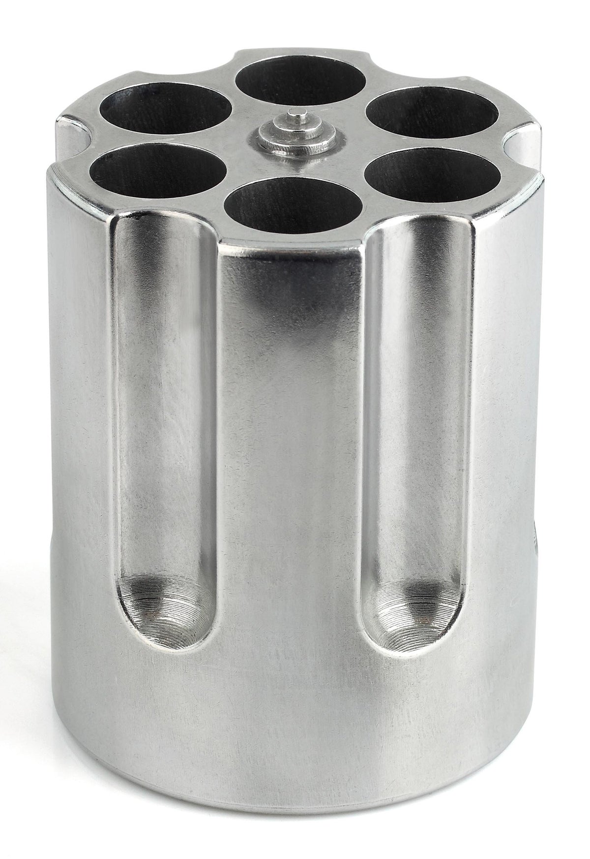 Caliber Gourmet CBG1007 Caliber Gourmet Cylinder Pen Holder Silver Aluminum 3.25" x 2.75" Pistol Cylinder
