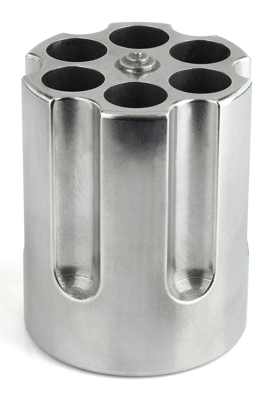 Caliber Gourmet CBG1007 Caliber Gourmet Cylinder Pen Holder Silver Aluminum 3.25" x 2.75" Pistol Cylinder