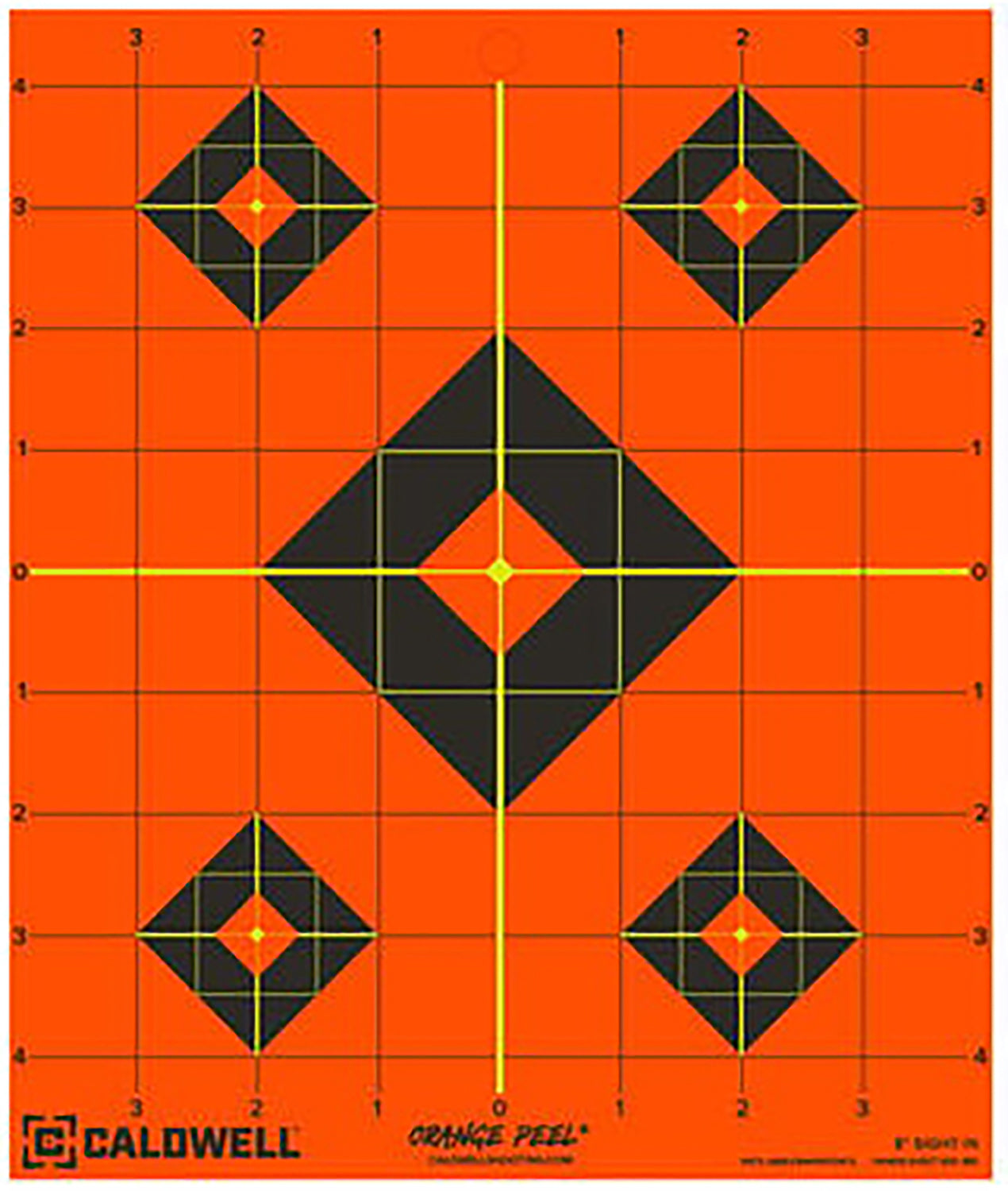 Caldwell 1166102 Orange Peel Self-Adhesive Paper Black/Orange 8" Diamond 5 Pack