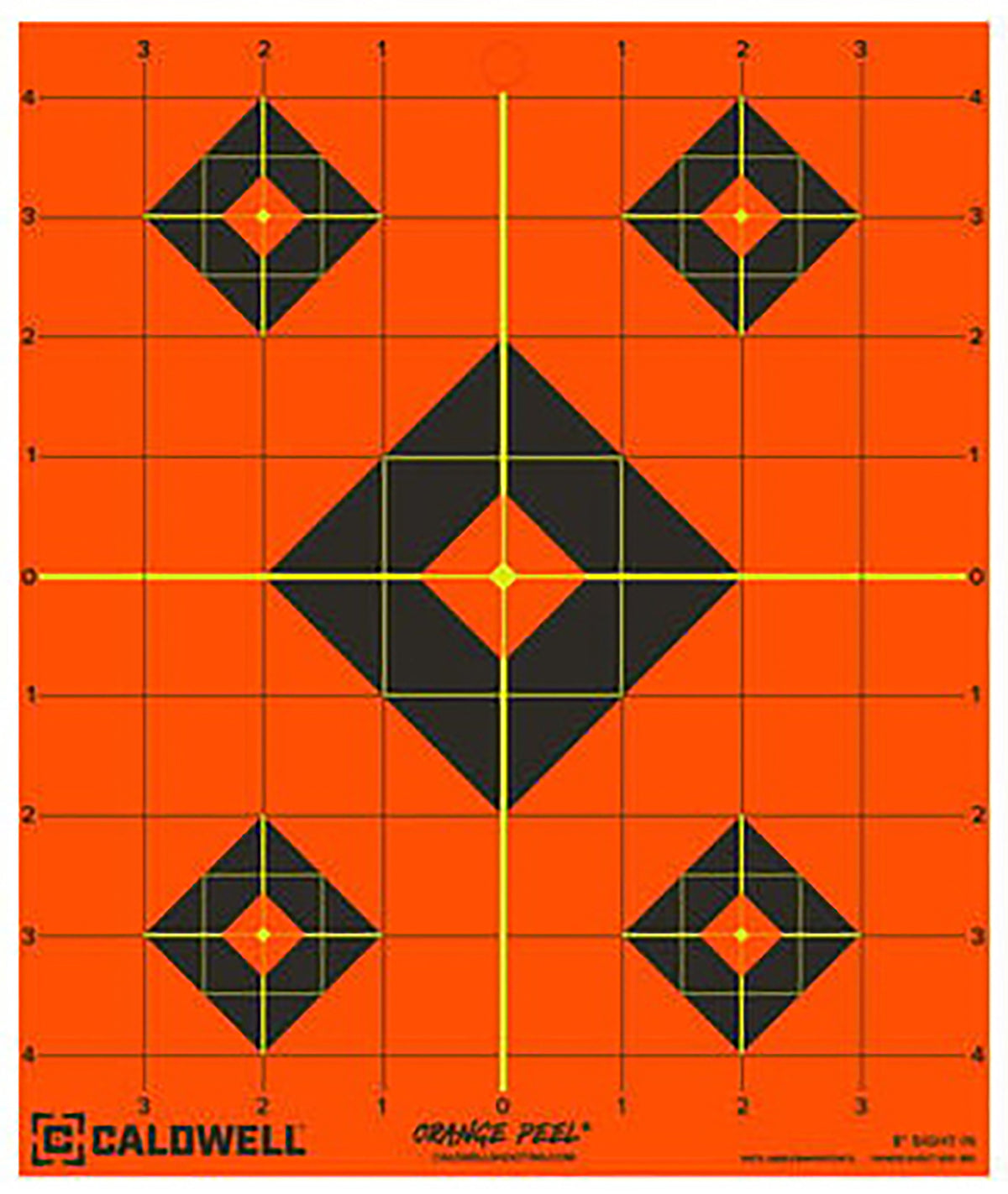 Caldwell 1166103 Orange Peel Self-Adhesive Paper Black/Orange 8" Diamond 25 Pack