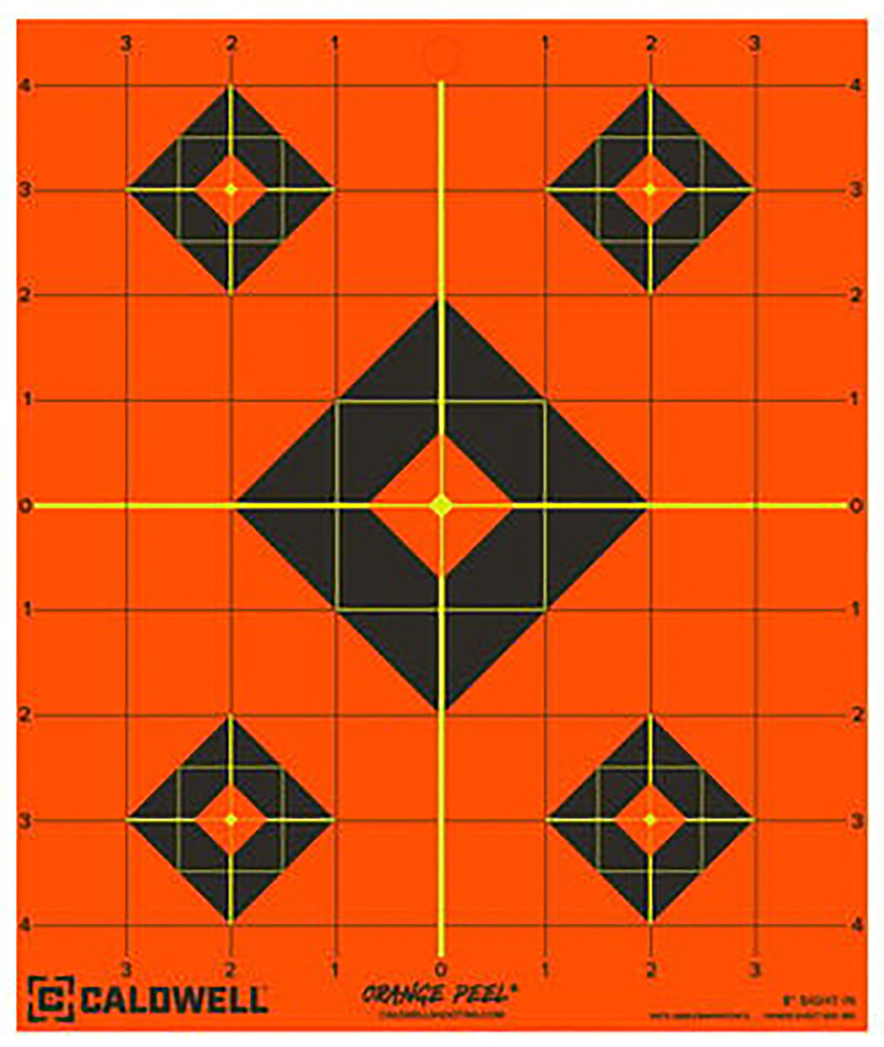 Caldwell 1166103 Orange Peel Self-Adhesive Paper Black/Orange 8" Diamond 25 Pack