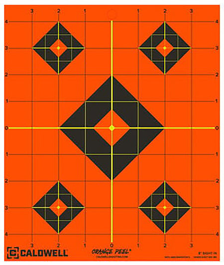 Caldwell 1166103 Orange Peel Self-Adhesive Paper Black/Orange 8" Diamond 25 Pack