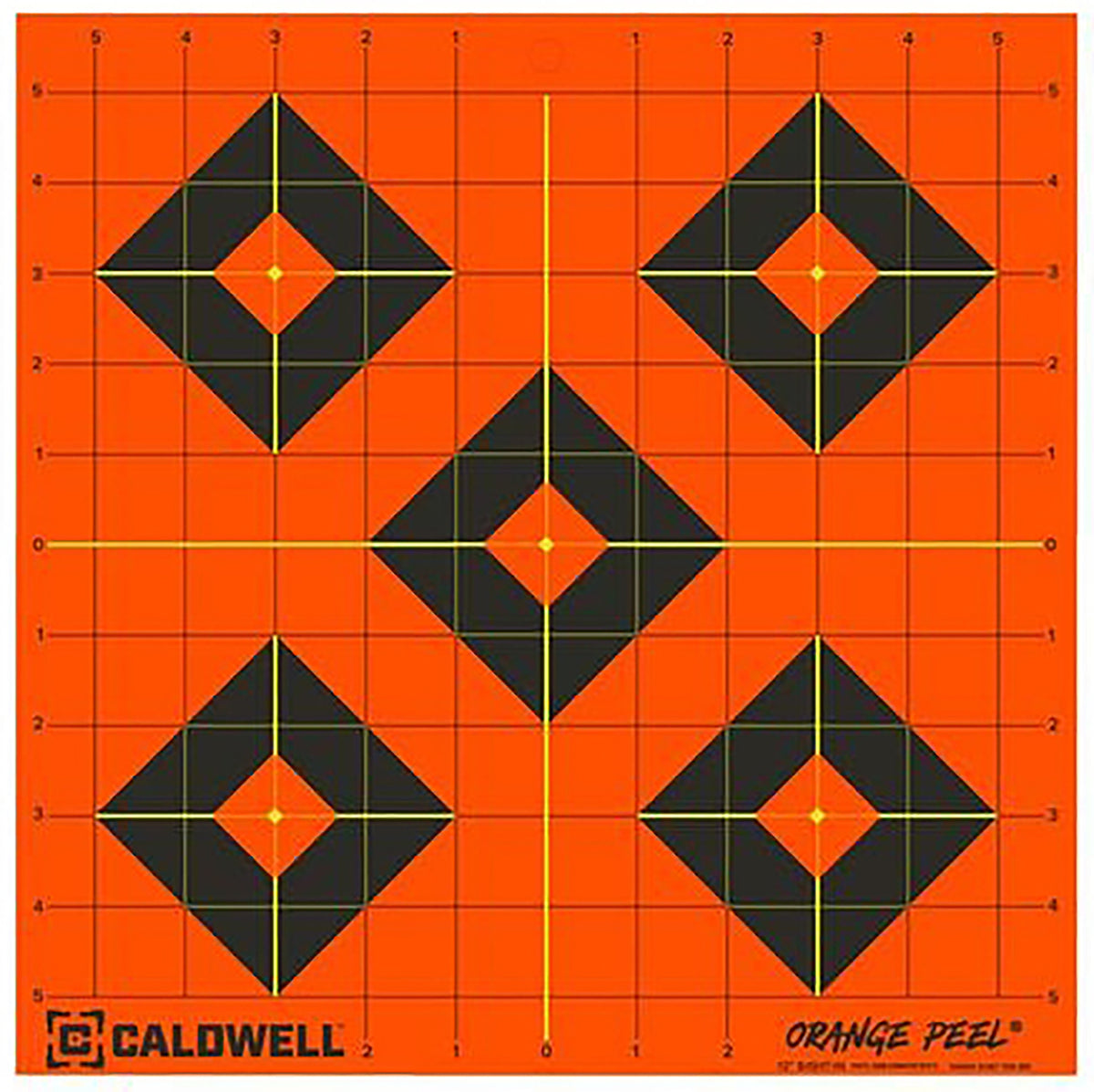 Caldwell 1166105 Orange Peel Self-Adhesive Paper Black/Orange 12" Diamond 25 Pack