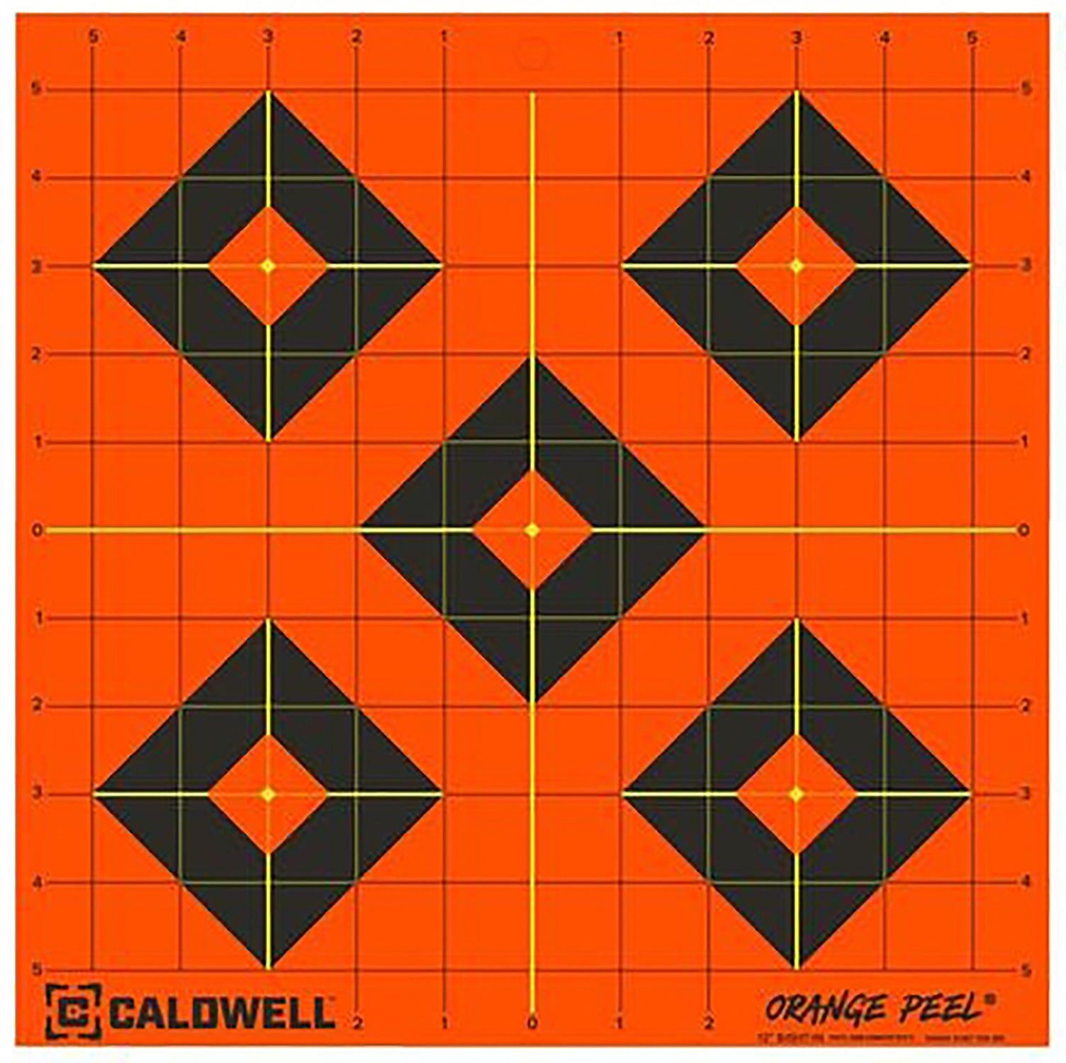 Caldwell 1166105 Orange Peel Self-Adhesive Paper Black/Orange 12" Diamond 25 Pack