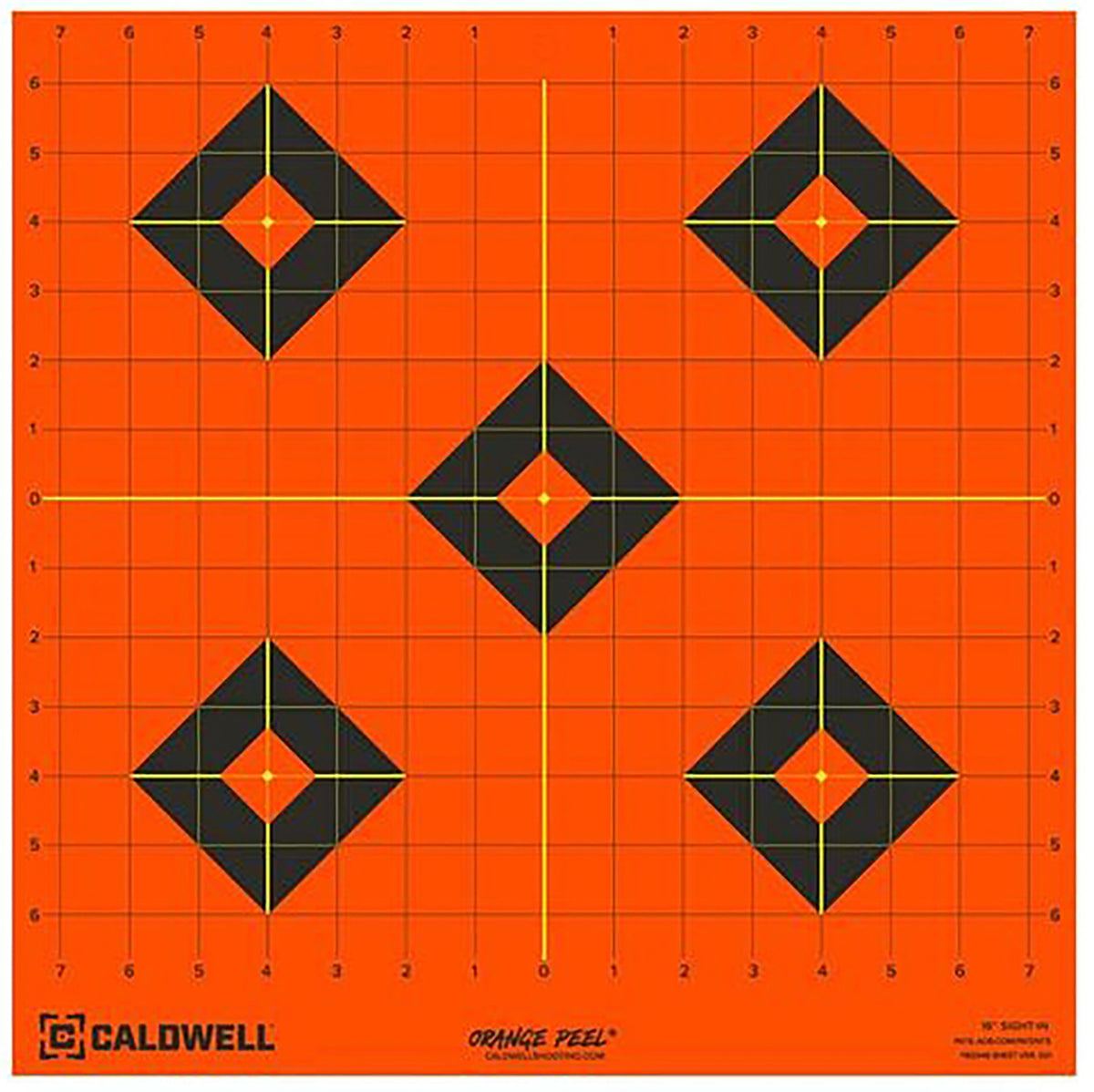 Caldwell 1166106 Orange Peel Self-Adhesive Paper Black/Orange 16" Diamond 5 Sheets