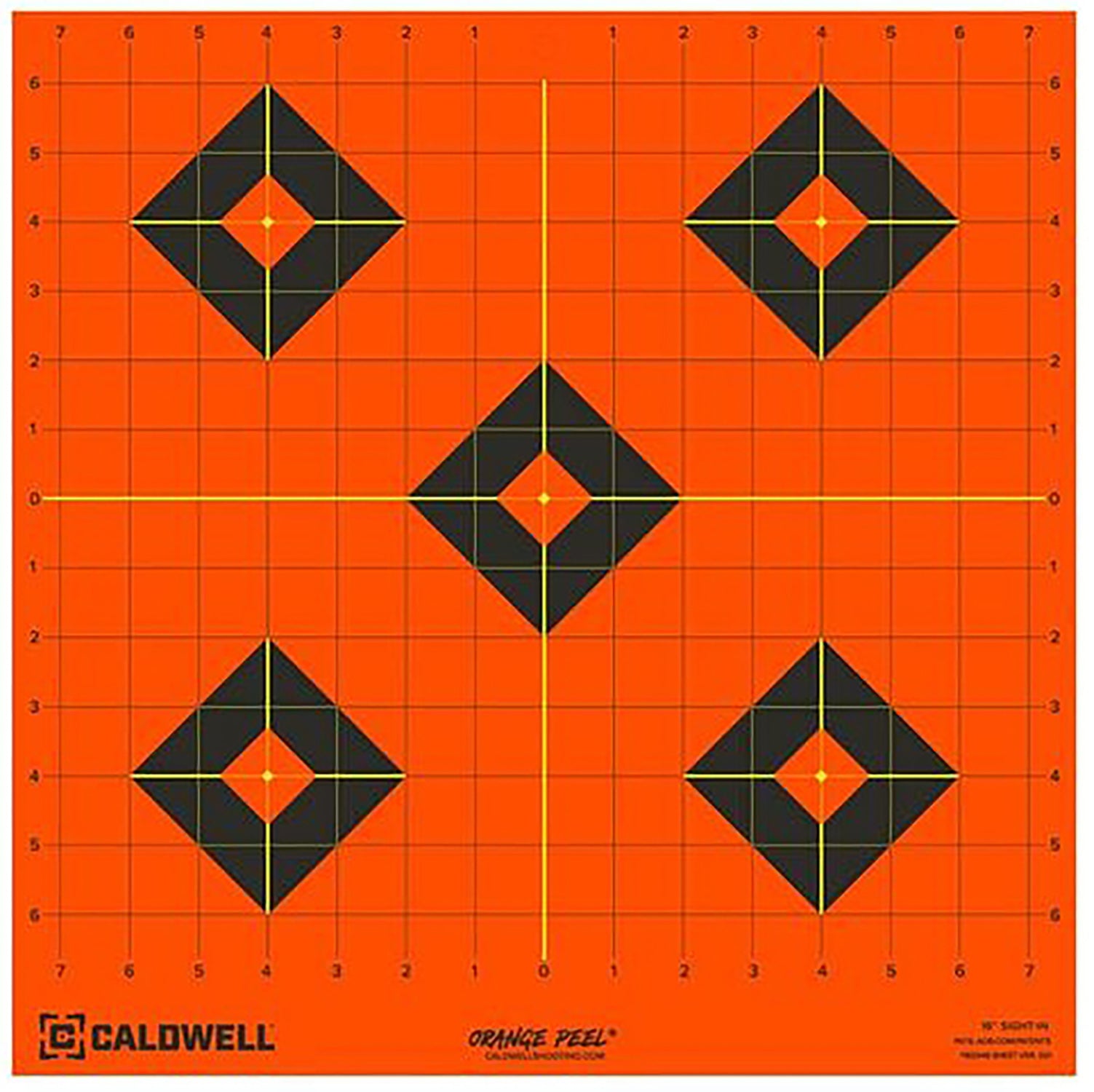 Caldwell 1166106 Orange Peel Self-Adhesive Paper Black/Orange 16" Diamond 5 Sheets