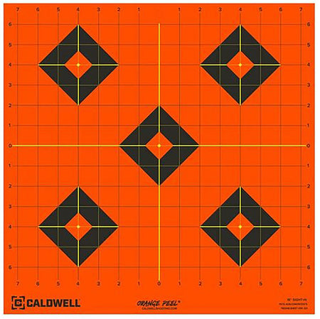 Caldwell 1166106 Orange Peel Self-Adhesive Paper Black/Orange 16" Diamond 5 Sheets