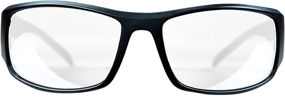 M&P Accessories 110168 Thunderbolt Shooting Glasses Full Size Clear Mirror Lens Black Frame