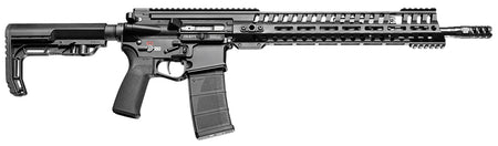 Patriot Ordnance Factory 01148 P415 *CA Compliant 5.56x45mm NATO 10+1 16.50" Chrome Moly Barrel Black Hard Coat Anodized Receiver, 6 Position MFT Black Stock & Black Polymer Grip Ambidextrous
