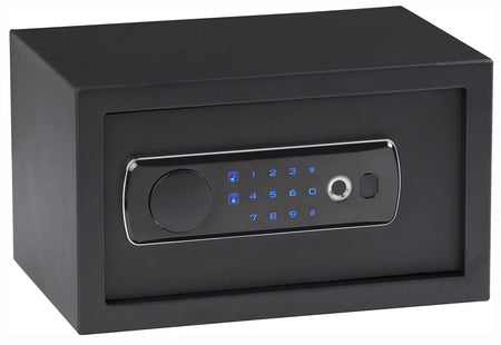 Bulldog BD5010 Duo Digital Keypad/Biometric/Key Entry Black Powder Coat Steel Holds 1 Handgun LED Keypad