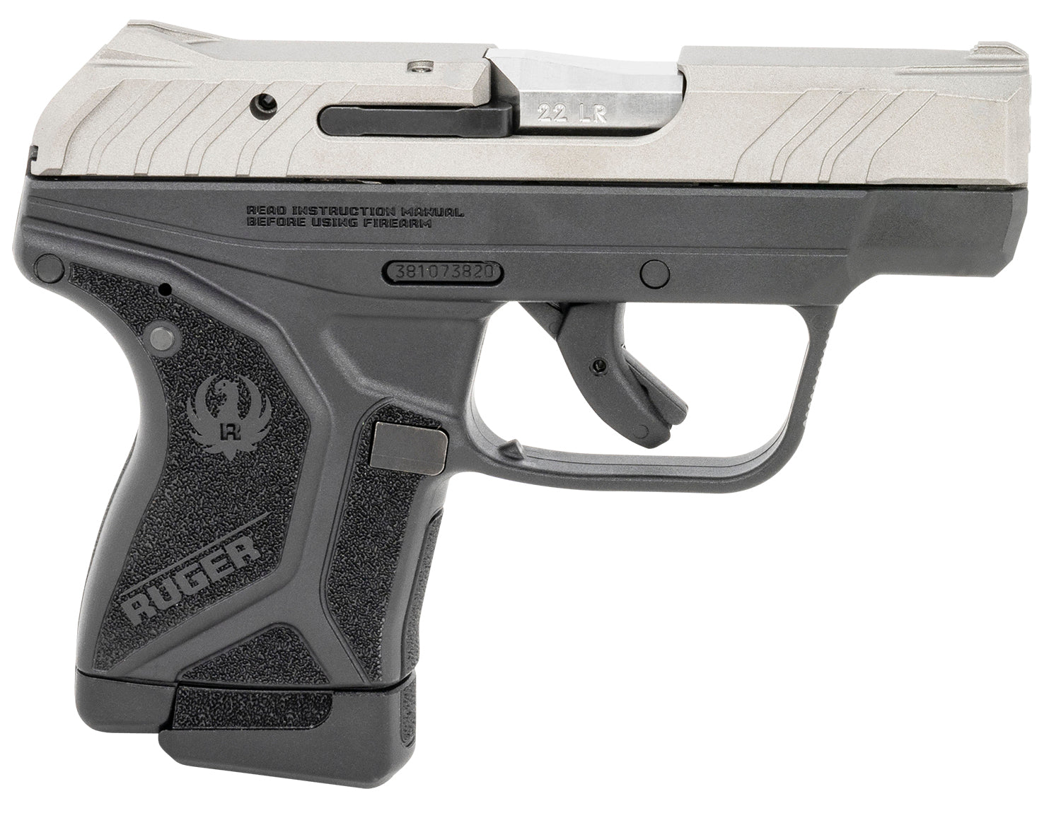 Ruger 13724 LCP II Sports South Exclusive 22 LR 10+1 2.75" Satin Stainless Steel Barrel, Silver Cerakote Serrated Slide, Black Textured Polymer Frame, Features Lite Rack System, Manual Safety