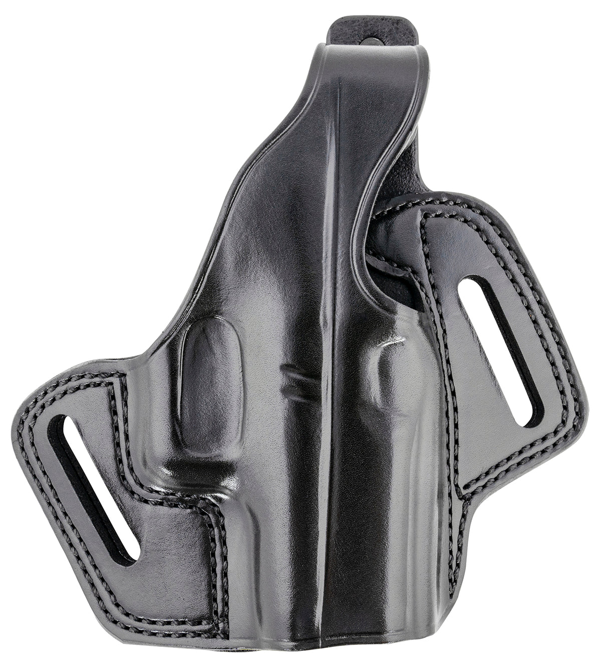 Galco FL800RB Fletch OWB Black Leather Belt Slide Compatible w/Glock 43/43X, Springfield Hellcat Belt Up to 1.75" Wide Right Hand