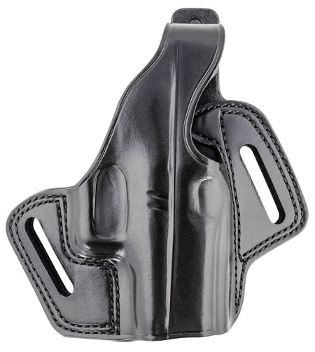 Galco FL800RB Fletch OWB Black Leather Belt Slide Compatible w/Glock 43/43X, Springfield Hellcat Belt Up to 1.75" Wide Right Hand