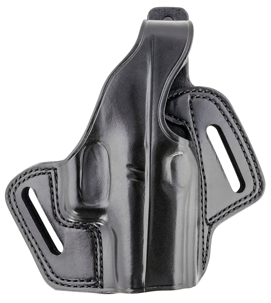 Galco FL800RB Fletch OWB Black Leather Belt Slide Compatible w/Glock 43/43X, Springfield Hellcat Belt Up to 1.75" Wide Right Hand