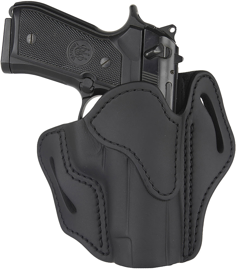 1791 Gunleather ORBH23SBLR BH2.3 Optic Ready OWB Size 2.3 Stealth Black Leather Belt Slide Compatible w/Glock 17/S&W M&P Shield Right Hand