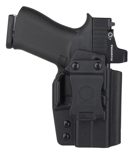 1791 Gunleather TACIWBG43XMOSBLKL Tactical Kydex IWB Black Kydex Belt Clip Compatible w/Glock 43/43X/43X MOS/48 Left Hand