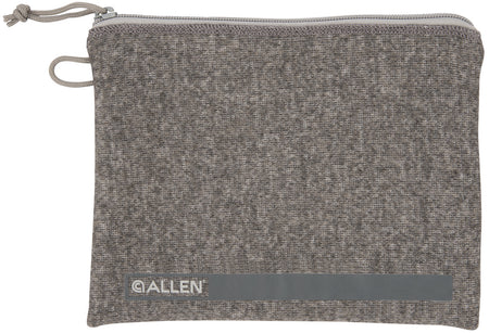 Allen 3627 Pistol Pouch Gray Polyester w/Lockable Zippers, ID Label & Fleece Lining Holds Full Size Handgun 7" L x 9" W Interior Dimensions