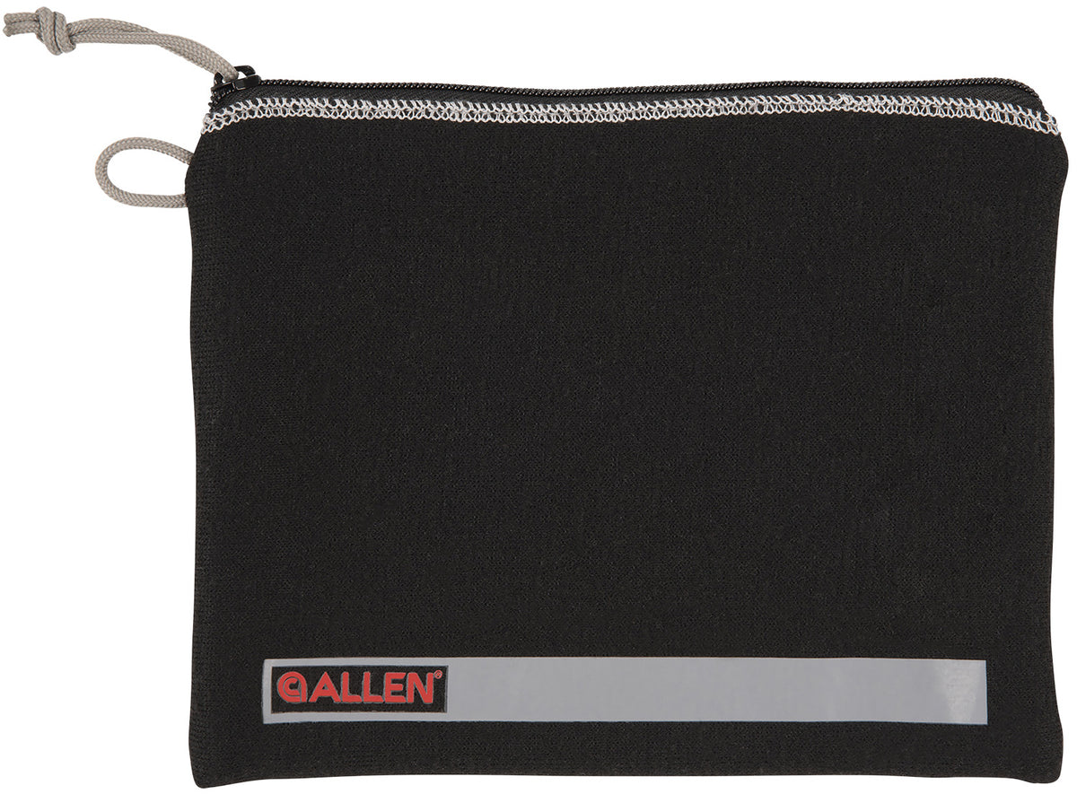 Allen 3628 Pistol Pouch Black Polyester w/Lockable Zippers, ID Label & Fleece Lining Holds Full Size Handgun 7" L x 9" W Interior Dimensions