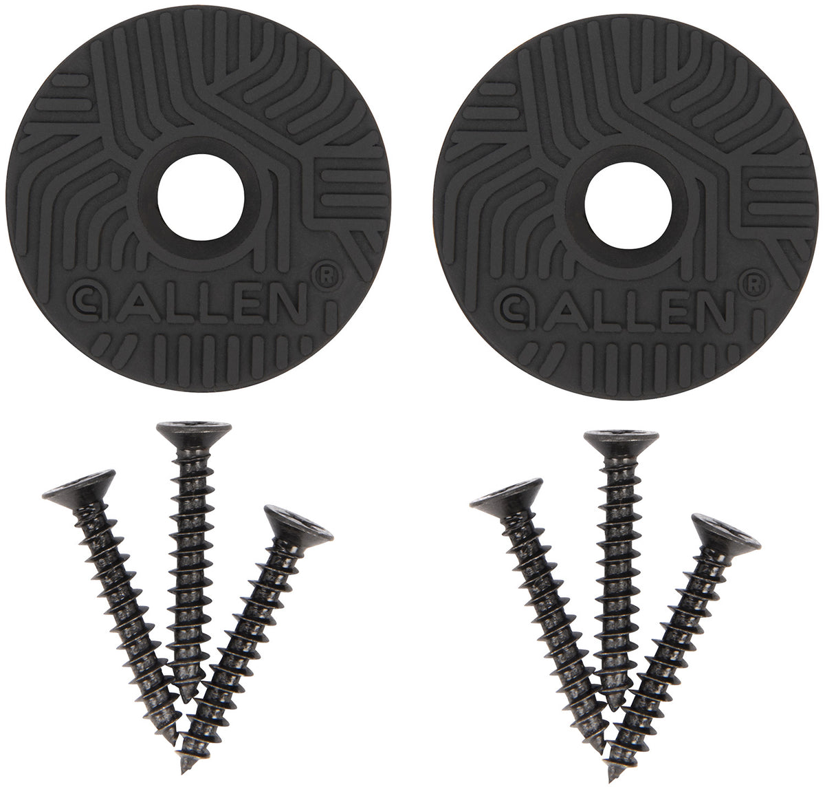 Allen 5649 Disc Gun & Tool Magnet Set Black Metal Screw On 2 pk 026509060277