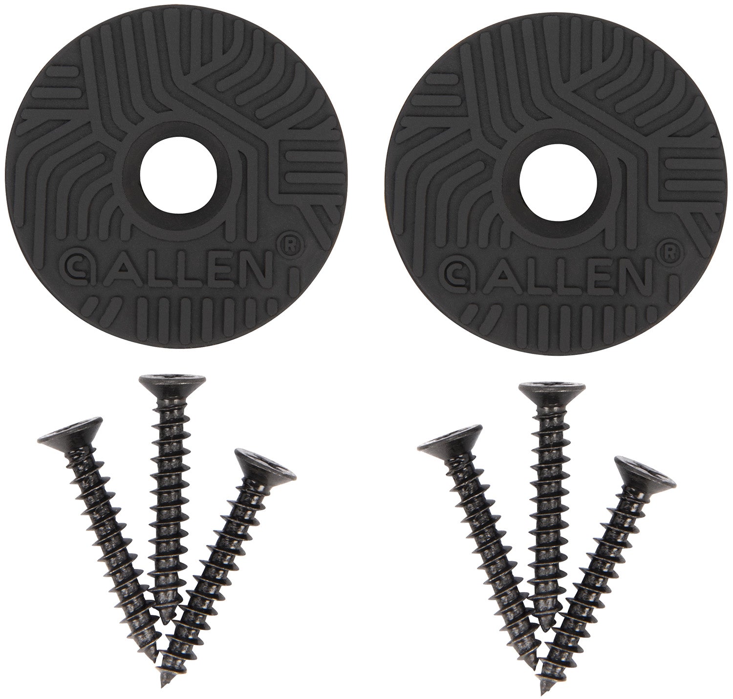 Allen 5649 Disc Gun & Tool Magnet Set Black Metal Screw On 2 pk 026509060277