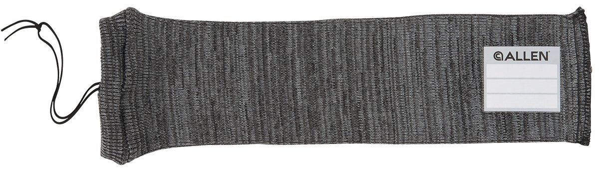 Allen 13170 Stretch Knit Handgun Sock Gray Silicone-Treated Knit w/Custom ID Labeling Holds Handguns 14" L x 3.75" W Interior Dimensions
