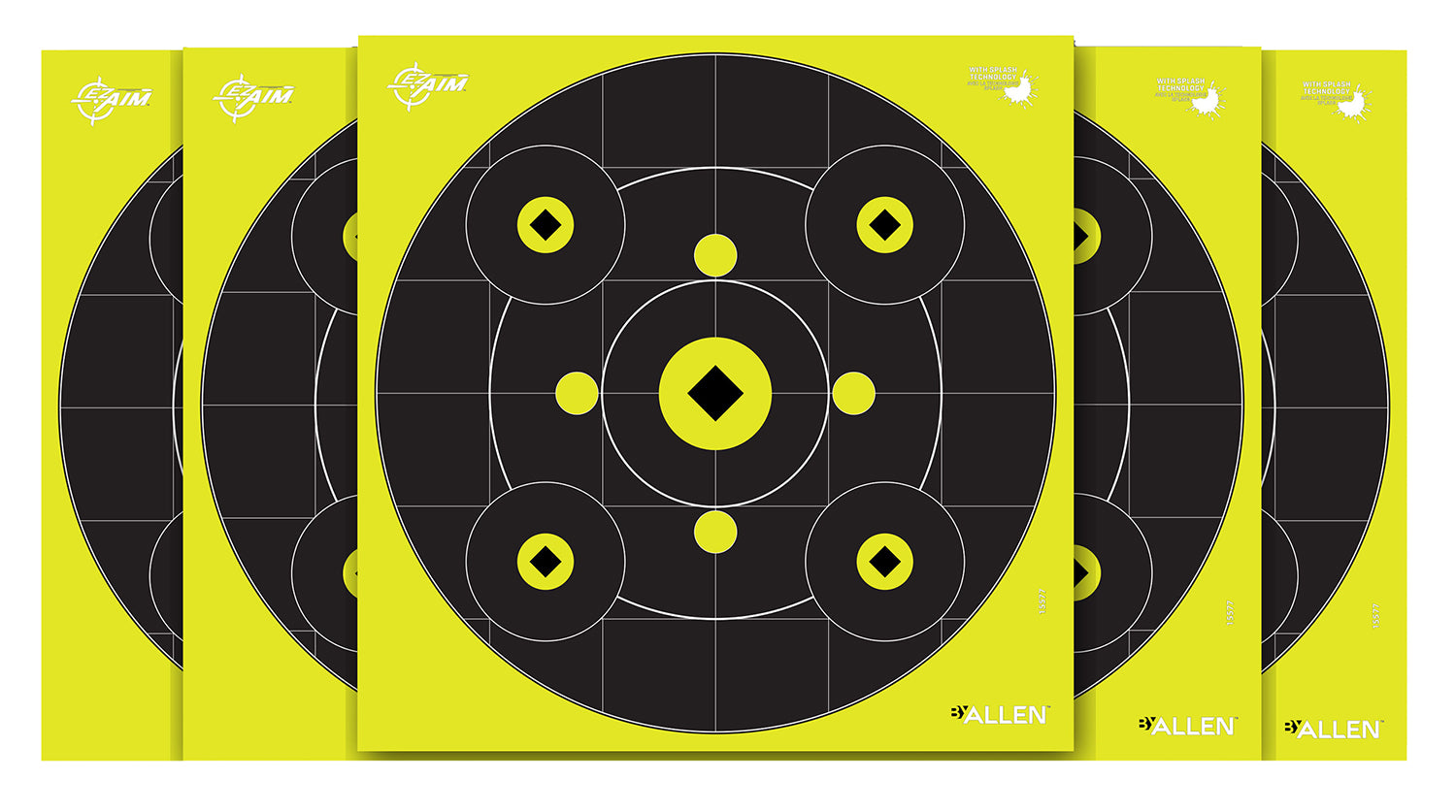 EZ-Aim 15577 Splash Reactive Bullseye Gallery Non-Adhesive 12 Pack