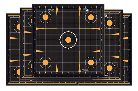 EZ-Aim 1531410 Splash Reactive Self-Adhesive Paper Black/Orange 12"x12" Sight-In Grid 10 Pack